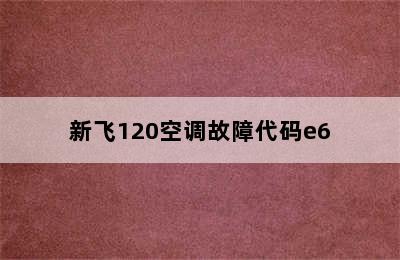 新飞120空调故障代码e6