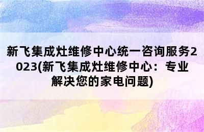 新飞集成灶维修中心统一咨询服务2023(新飞集成灶维修中心：专业解决您的家电问题)