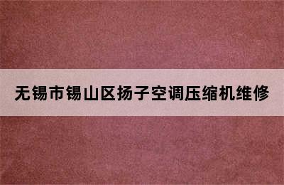 无锡市锡山区扬子空调压缩机维修