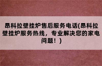 昂科拉壁挂炉售后服务电话(昂科拉壁挂炉服务热线，专业解决您的家电问题！)