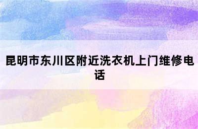 昆明市东川区附近洗衣机上门维修电话