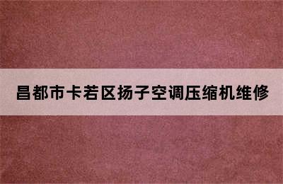 昌都市卡若区扬子空调压缩机维修