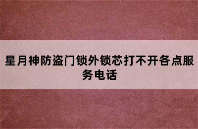 星月神防盗门锁外锁芯打不开各点服务电话