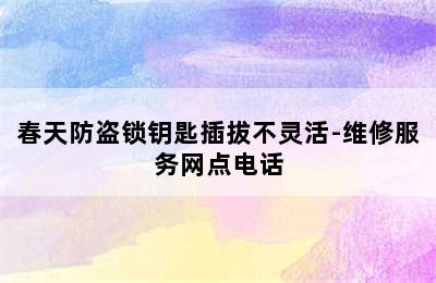 春天防盗锁钥匙插拔不灵活-维修服务网点电话