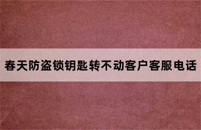 春天防盗锁钥匙转不动客户客服电话