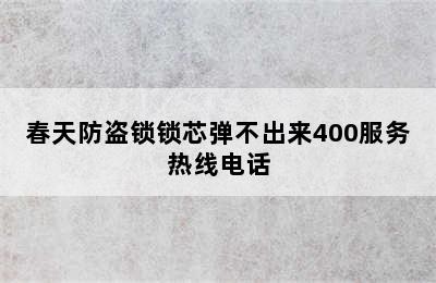 春天防盗锁锁芯弹不出来400服务热线电话