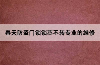 春天防盗门锁锁芯不转专业的维修