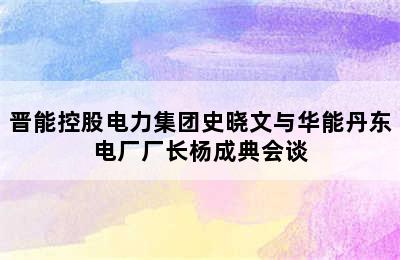 晋能控股电力集团史晓文与华能丹东电厂厂长杨成典会谈