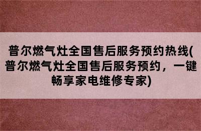 普尔燃气灶全国售后服务预约热线(普尔燃气灶全国售后服务预约，一键畅享家电维修专家)