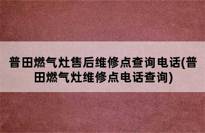 普田燃气灶售后维修点查询电话(普田燃气灶维修点电话查询)