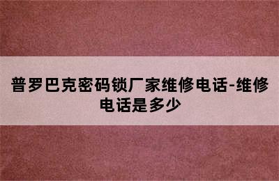 普罗巴克密码锁厂家维修电话-维修电话是多少