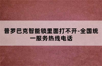 普罗巴克智能锁里面打不开-全国统一服务热线电话