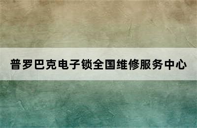 普罗巴克电子锁全国维修服务中心