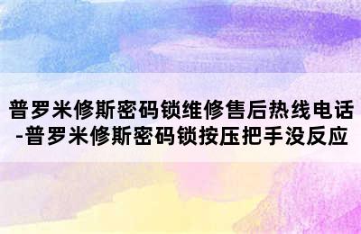 普罗米修斯密码锁维修售后热线电话-普罗米修斯密码锁按压把手没反应