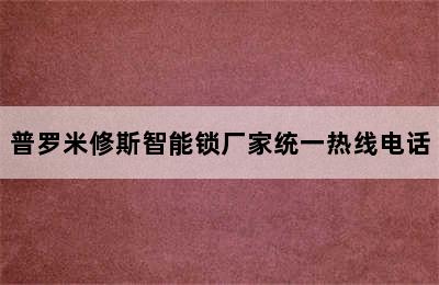 普罗米修斯智能锁厂家统一热线电话