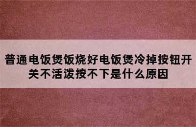 普通电饭煲饭烧好电饭煲冷掉按钮开关不活泼按不下是什么原因