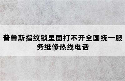 普鲁斯指纹锁里面打不开全国统一服务维修热线电话