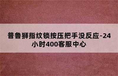 普鲁狮指纹锁按压把手没反应-24小时400客服中心