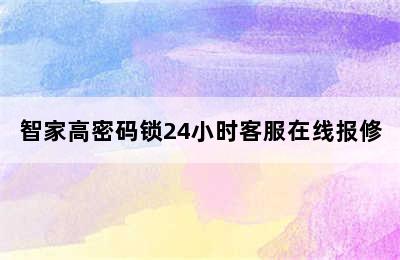 智家高密码锁24小时客服在线报修