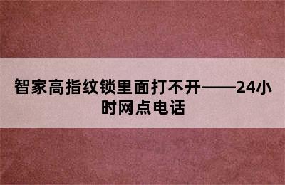 智家高指纹锁里面打不开——24小时网点电话