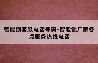 智能锁客服电话号码-智能锁厂家各点服务热线电话