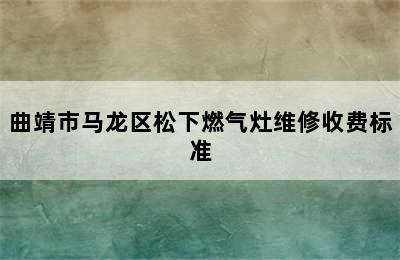 曲靖市马龙区松下燃气灶维修收费标准