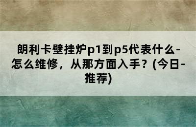 朗利卡壁挂炉p1到p5代表什么-怎么维修，从那方面入手？(今日-推荐)