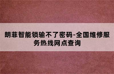 朗菲智能锁输不了密码-全国维修服务热线网点查询