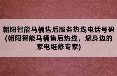 朝阳智能马桶售后服务热线电话号码(朝阳智能马桶售后热线，您身边的家电维修专家)