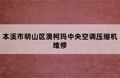 本溪市明山区澳柯玛中央空调压缩机维修