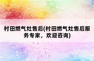 村田燃气灶售后(村田燃气灶售后服务专家，欢迎咨询)