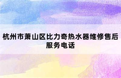 杭州市萧山区比力奇热水器维修售后服务电话