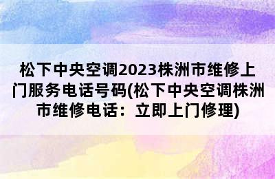 松下中央空调2023株洲市维修上门服务电话号码(松下中央空调株洲市维修电话：立即上门修理)