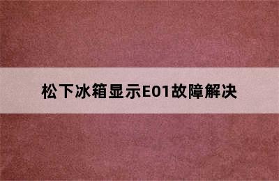 松下冰箱显示E01故障解决