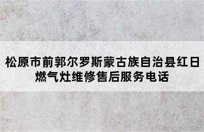 松原市前郭尔罗斯蒙古族自治县红日燃气灶维修售后服务电话