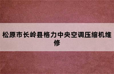 松原市长岭县格力中央空调压缩机维修