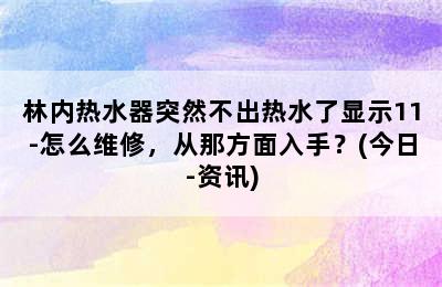 林内热水器突然不出热水了显示11-怎么维修，从那方面入手？(今日-资讯)