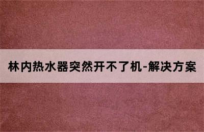 林内热水器突然开不了机-解决方案