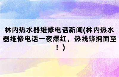 林内热水器维修电话新闻(林内热水器维修电话一夜爆红，热线蜂拥而至！)