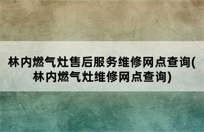 林内燃气灶售后服务维修网点查询(林内燃气灶维修网点查询)