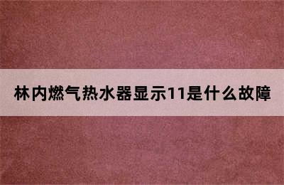 林内燃气热水器显示11是什么故障