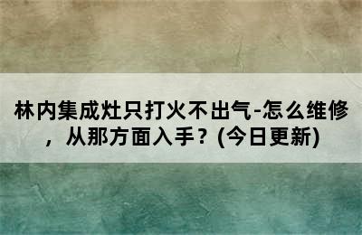 林内集成灶只打火不出气-怎么维修，从那方面入手？(今日更新)