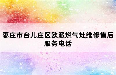 枣庄市台儿庄区欧派燃气灶维修售后服务电话