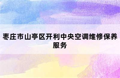 枣庄市山亭区开利中央空调维修保养服务