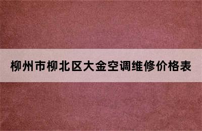 柳州市柳北区大金空调维修价格表