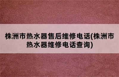 株洲市热水器售后维修电话(株洲市热水器维修电话查询)