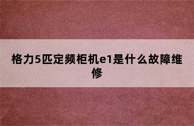 格力5匹定频柜机e1是什么故障维修