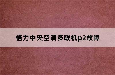 格力中央空调多联机p2故障