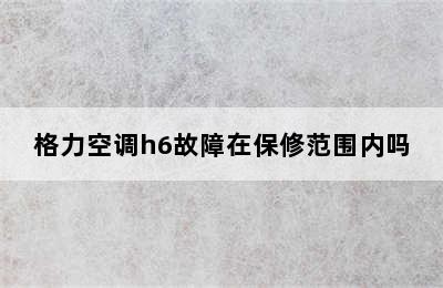 格力空调h6故障在保修范围内吗