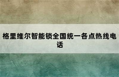 格里维尔智能锁全国统一各点热线电话